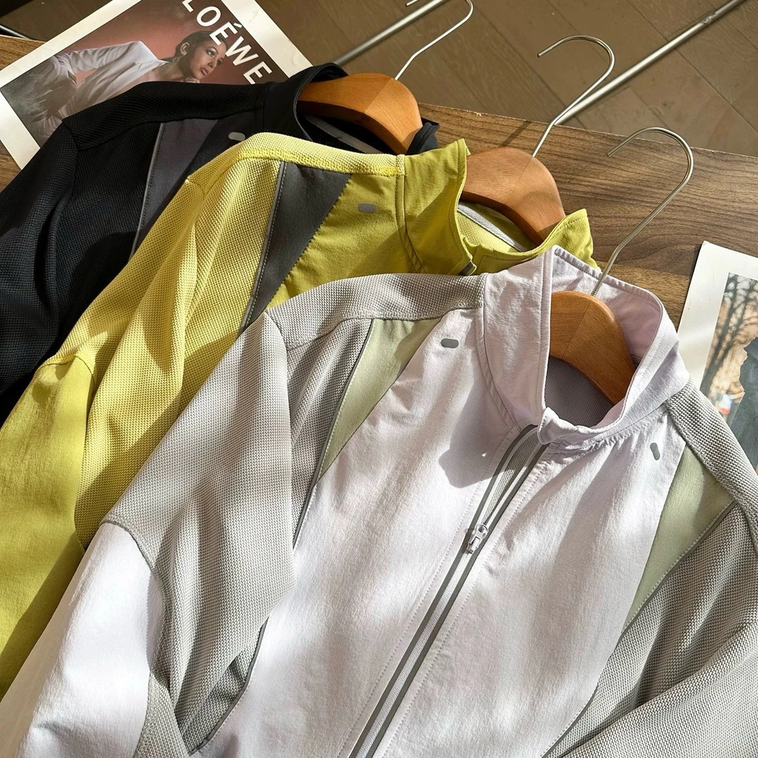 AAKK山系户外轻量化拼接立领夹克撞色运动休闲反光外套