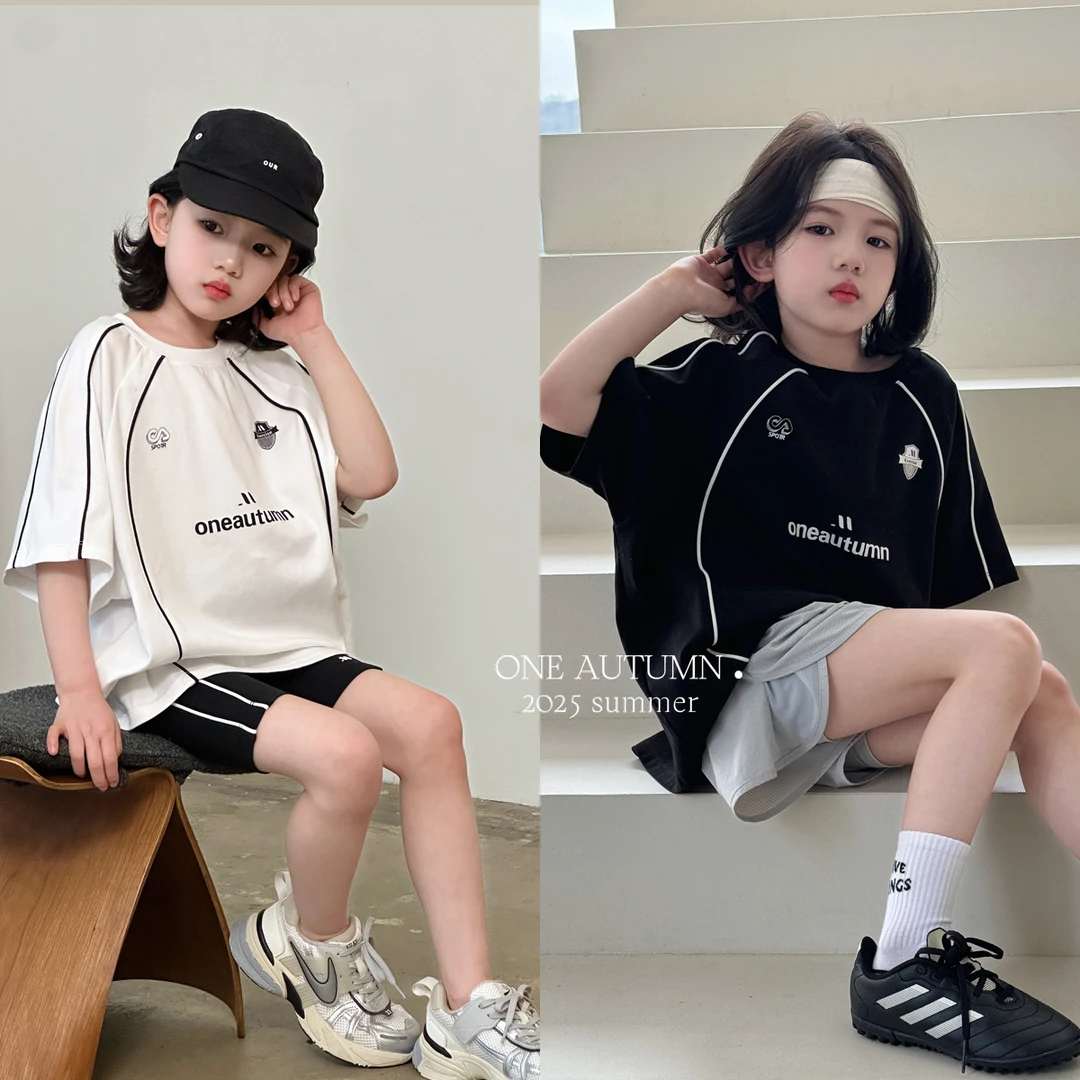 现货「壹秋.ONE AUTUMN」【街头运动】纯棉T恤女童夏上衣潮【CP657】
