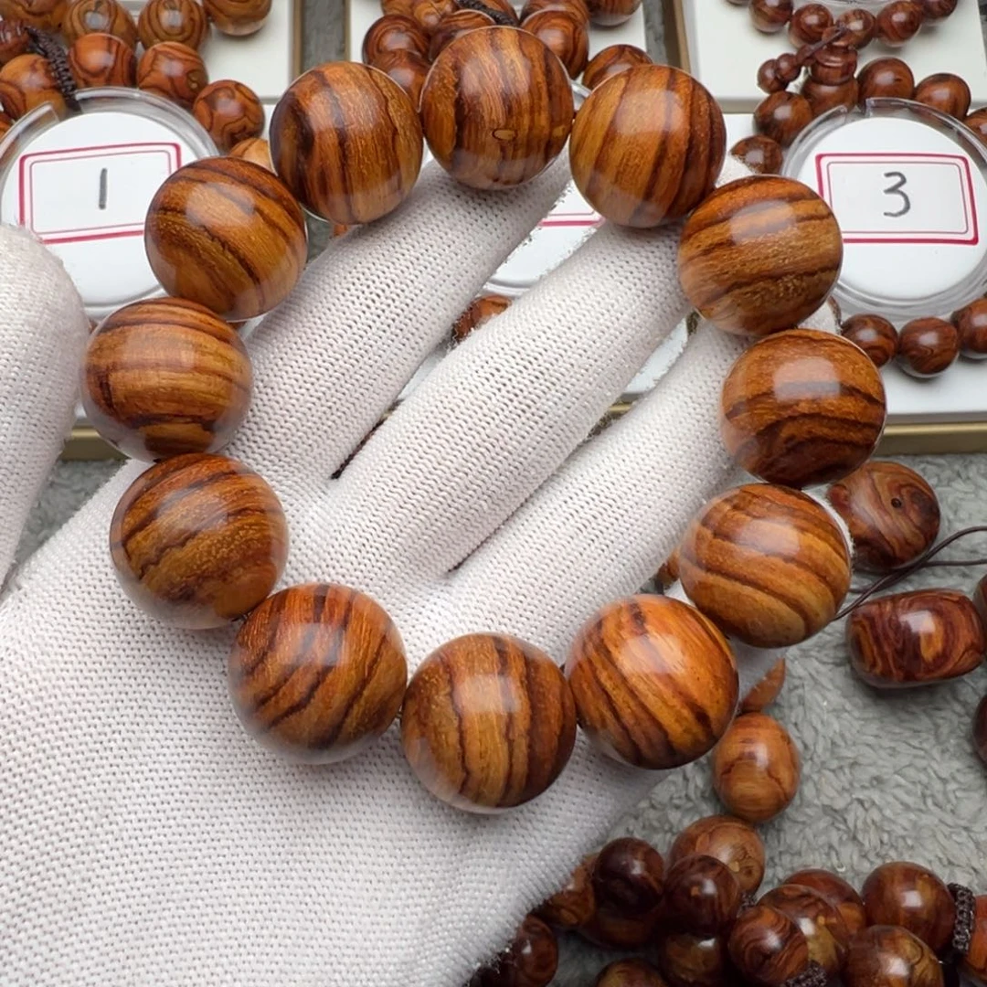 唾***得黄花梨/降香黄檀手串/手链2.0黄花梨虎皮纹手串