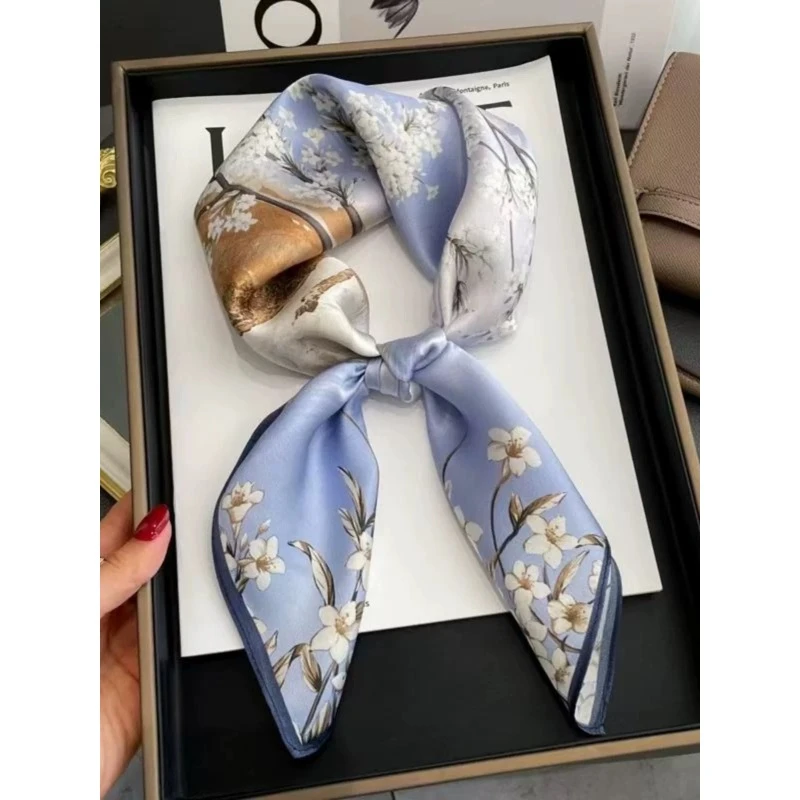 （2033）高档丝巾围巾女士披肩新款素雅百搭防晒优雅气质