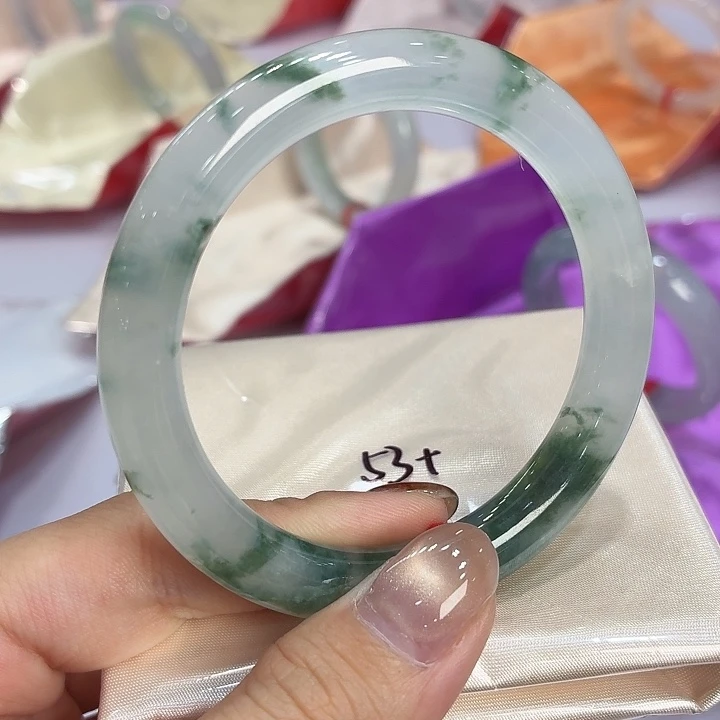 翡翠未镶嵌手镯53.5圈口