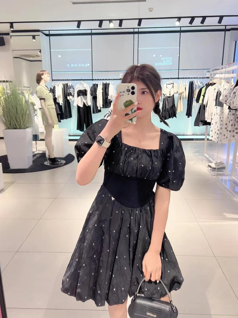 方领连衣裙-0931