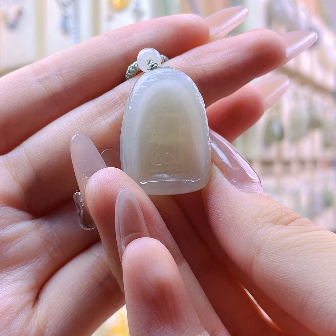 和田玉未镶嵌吊坠(赠链)辰****⁶