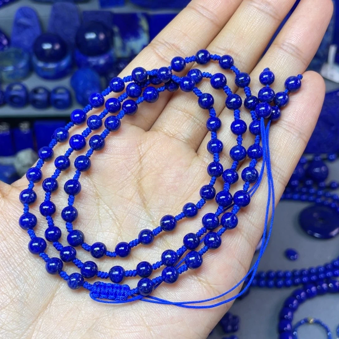 青金石未镶嵌5mm毛衣链