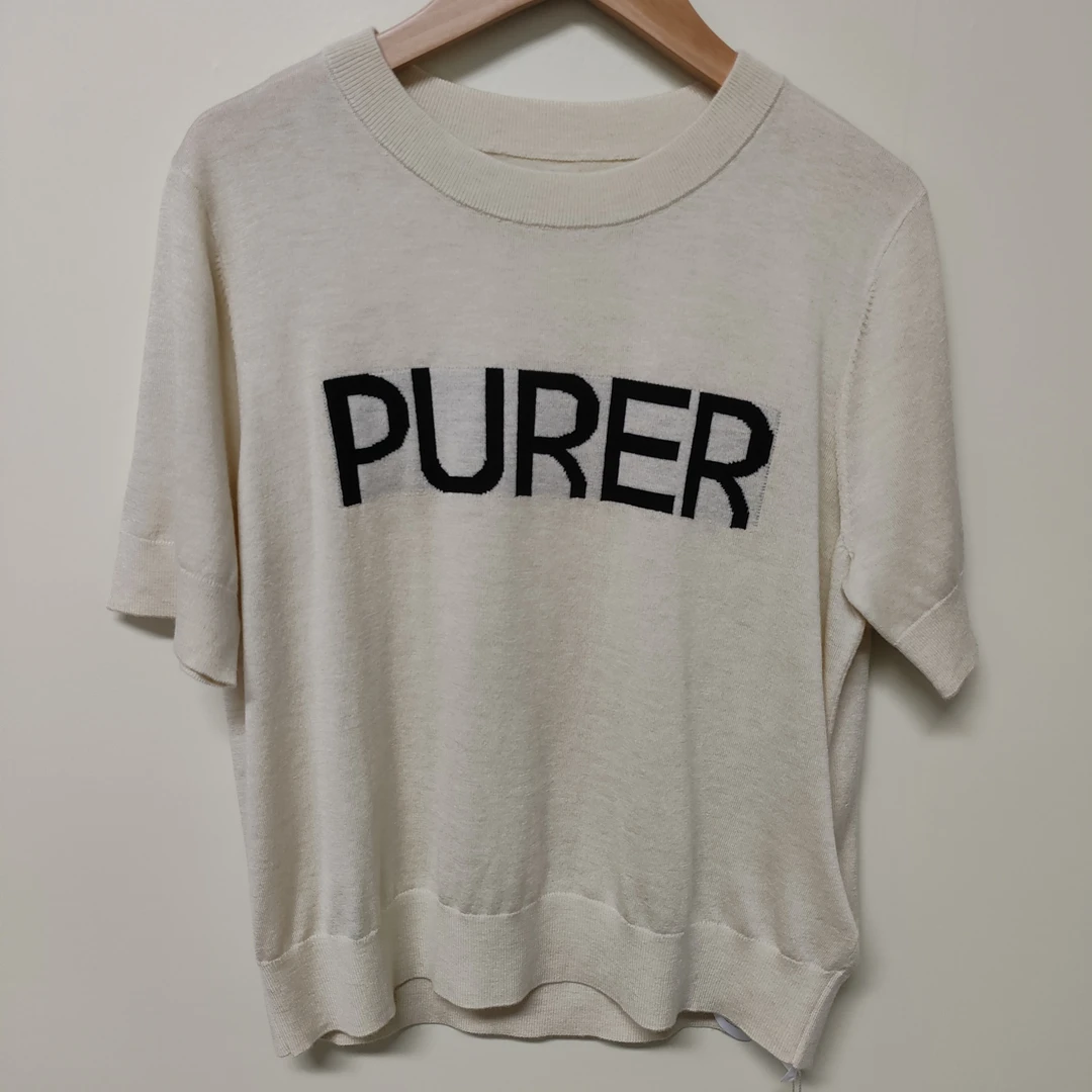 【杏色】25年早春新款时尚休闲圆领套头字母针织衫（811004）【549】