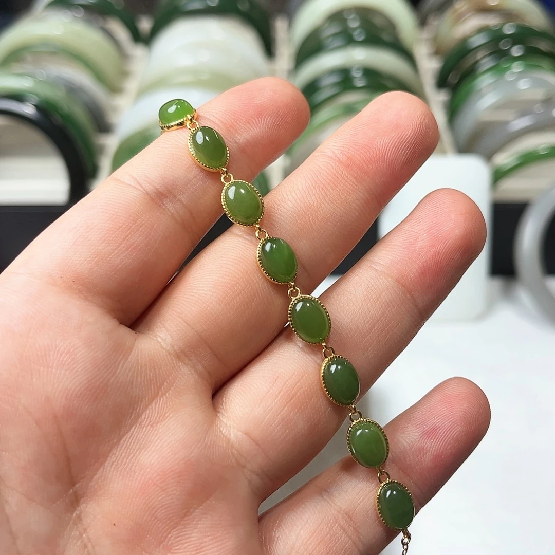 和田玉未镶嵌手链6