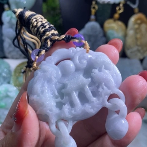 【闪购商品】颈饰未镶嵌翡翠鱼跃龙门