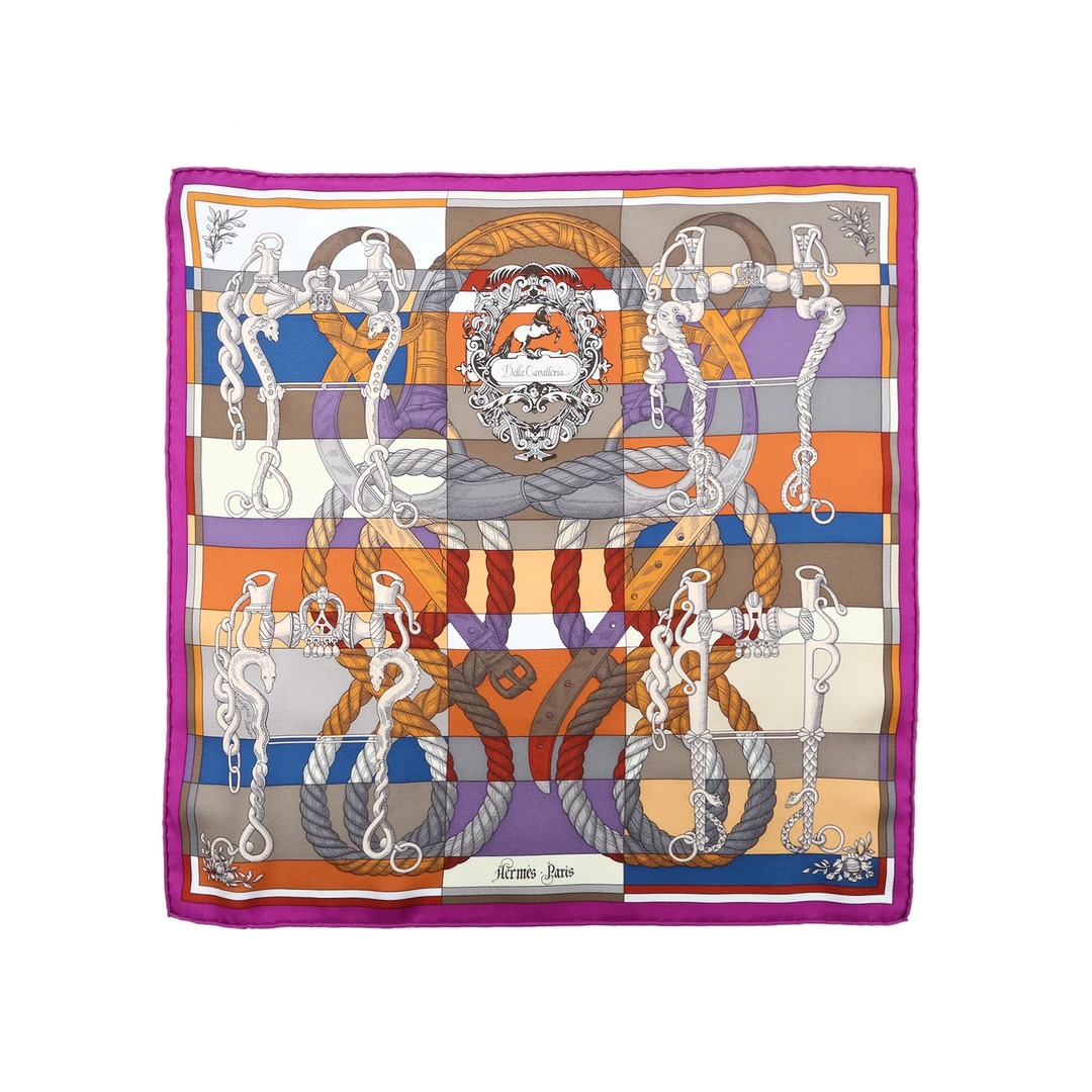 99新 Hermes/爱马仕 【小花念念】45*45厘米小方巾 印花 桑蚕丝