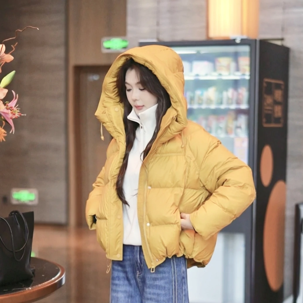 8834新款加厚连帽棉服保暖时尚百搭减龄韩系冬季外套棉服女