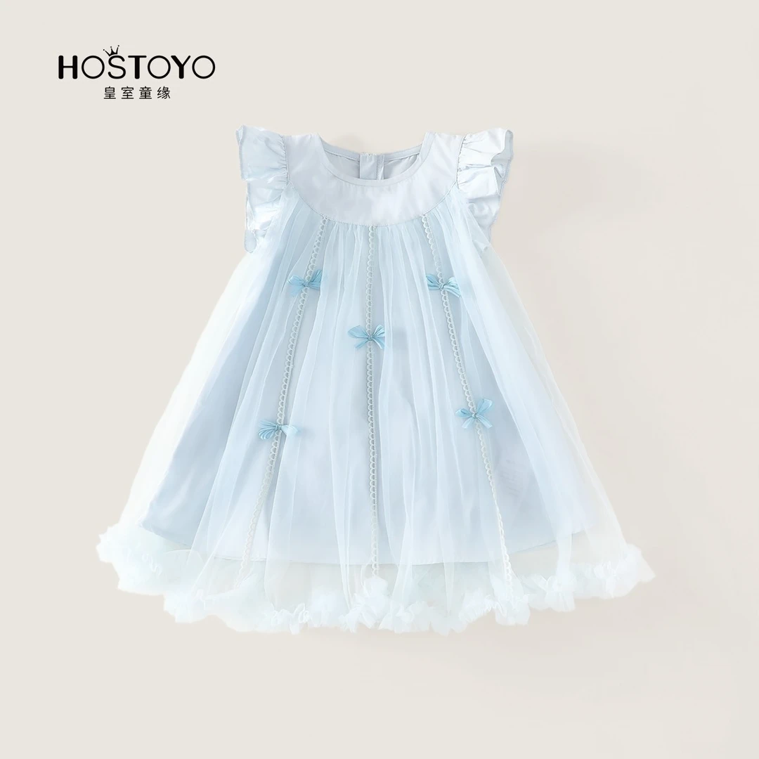 皇室童缘2025夏季女童甜美时尚网纱洋气连衣裙17630470066