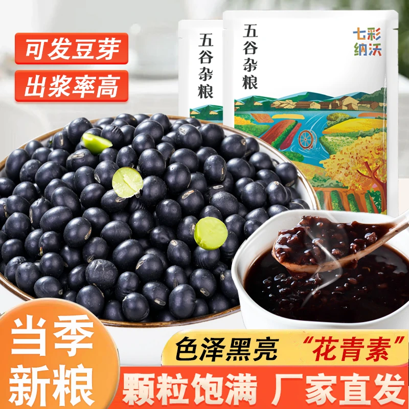 绿心黑豆新货乌豆五谷杂粮打豆浆老品种绿芯青仁黑小豆醋泡粗粮