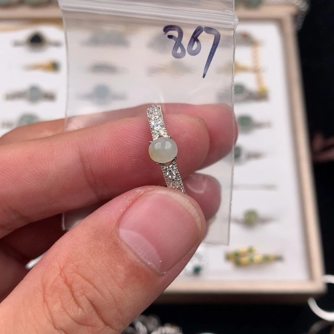 翡翠未镶嵌戒指867