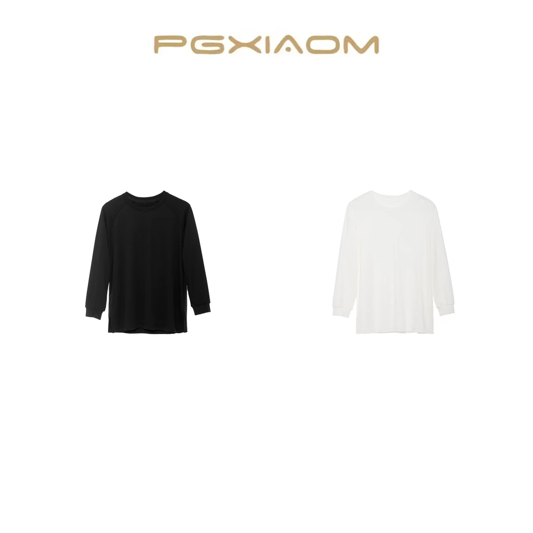 【PGXIAOM】润秀定制黑 白两色简约长袖打底衫SY5950