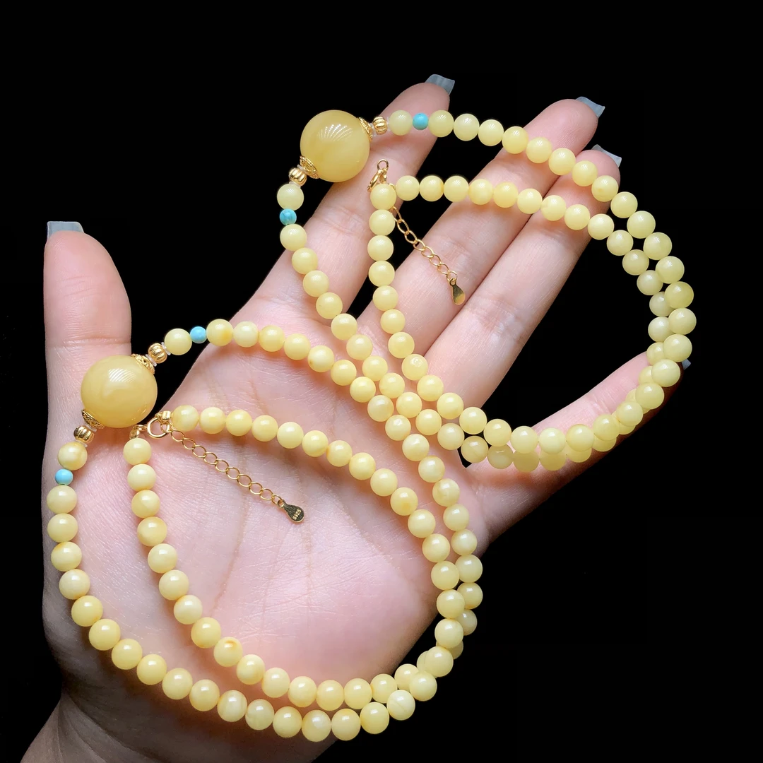 【云上叙】蜜蜡DIY项链-多样性发一件-5mm-V73803-M（甄选）