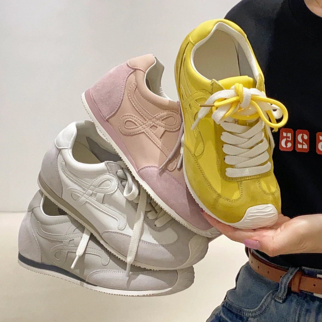 法国TOUCH MISS小众芭蕾德训鞋女新款多巴胺运动阿甘鞋休闲板鞋潮