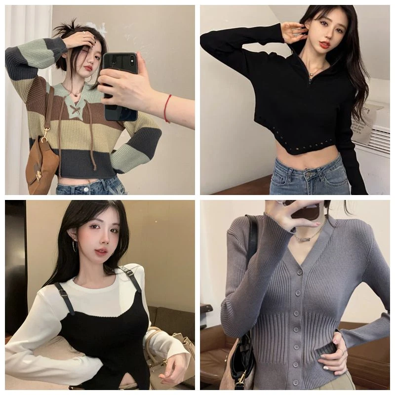 【长袖合集】粉丝专属小个子短款辣妹女装针织短款甜美系列