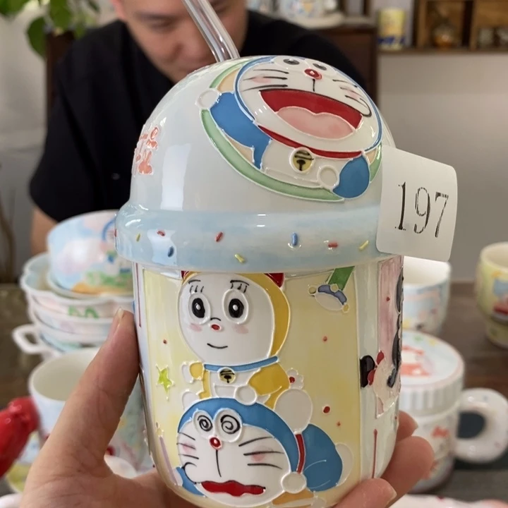 瓷片景德镇釉下彩手绘