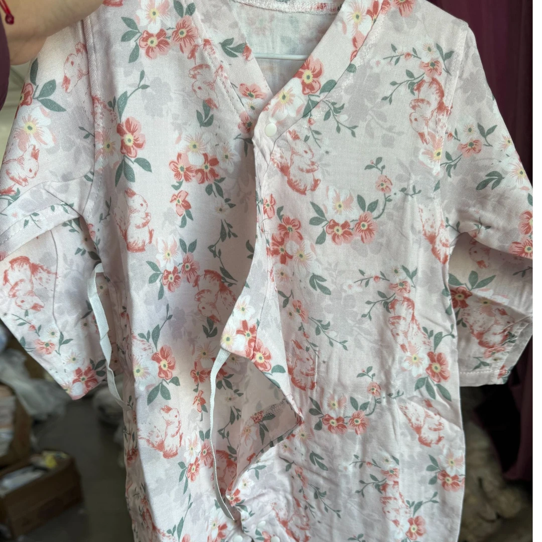 洁森棉【纱布长袖和服】婴儿夏季纱布连体衣夏款超薄长袖纯棉和尚服