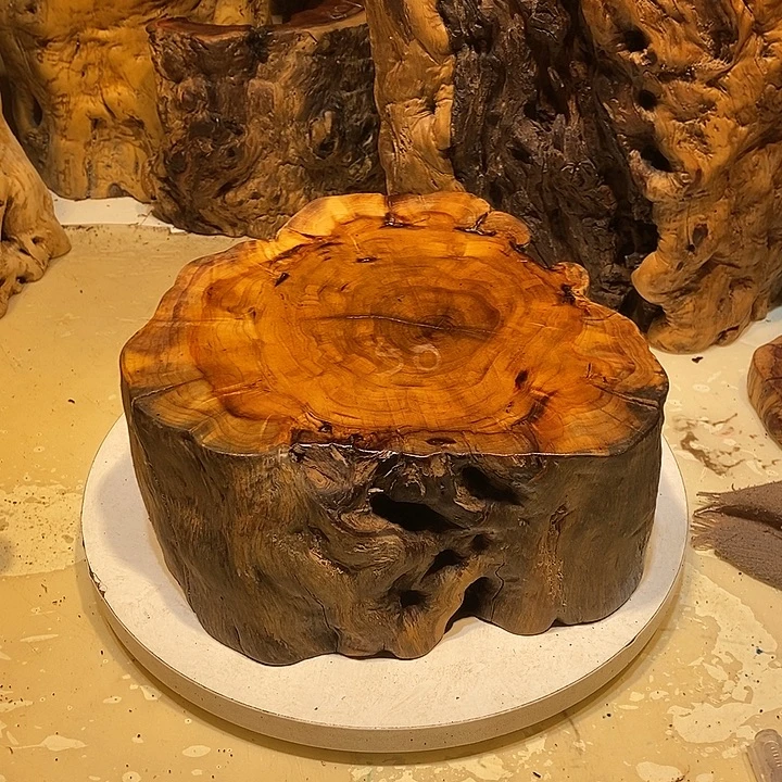 木天然老枣木墩子底座