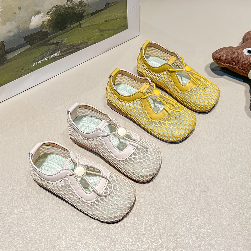 女童网面透气夏季网鞋2025新款儿童防滑软底舒适透气鞋XMTX-2496