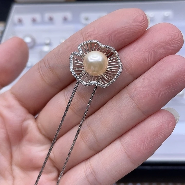 颈饰淡水珍珠银S925镶嵌