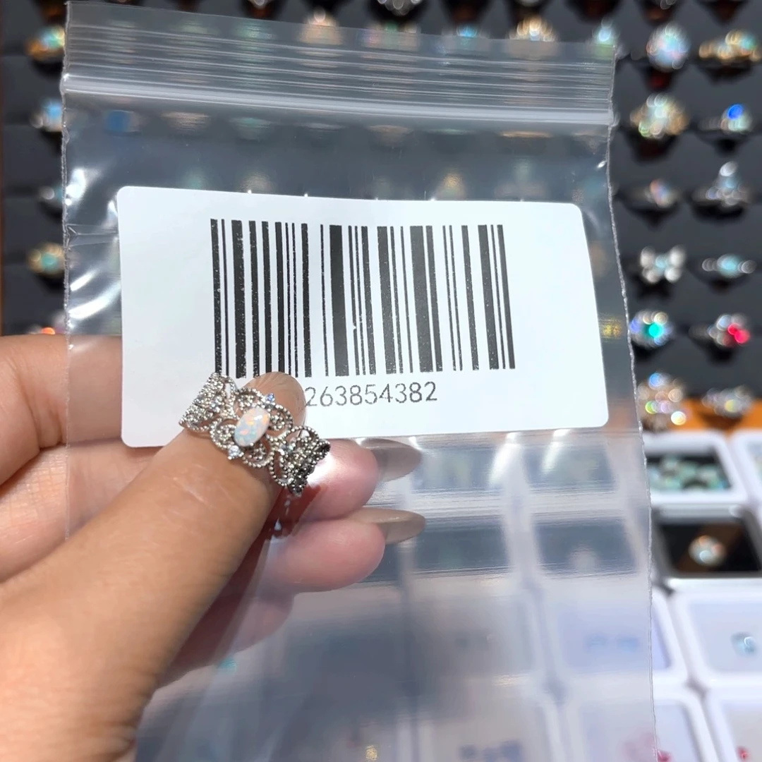 欧泊银S925镶嵌戒指叶*