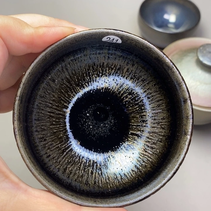 浔***栗茶盏建窑建盏柴烧主人杯