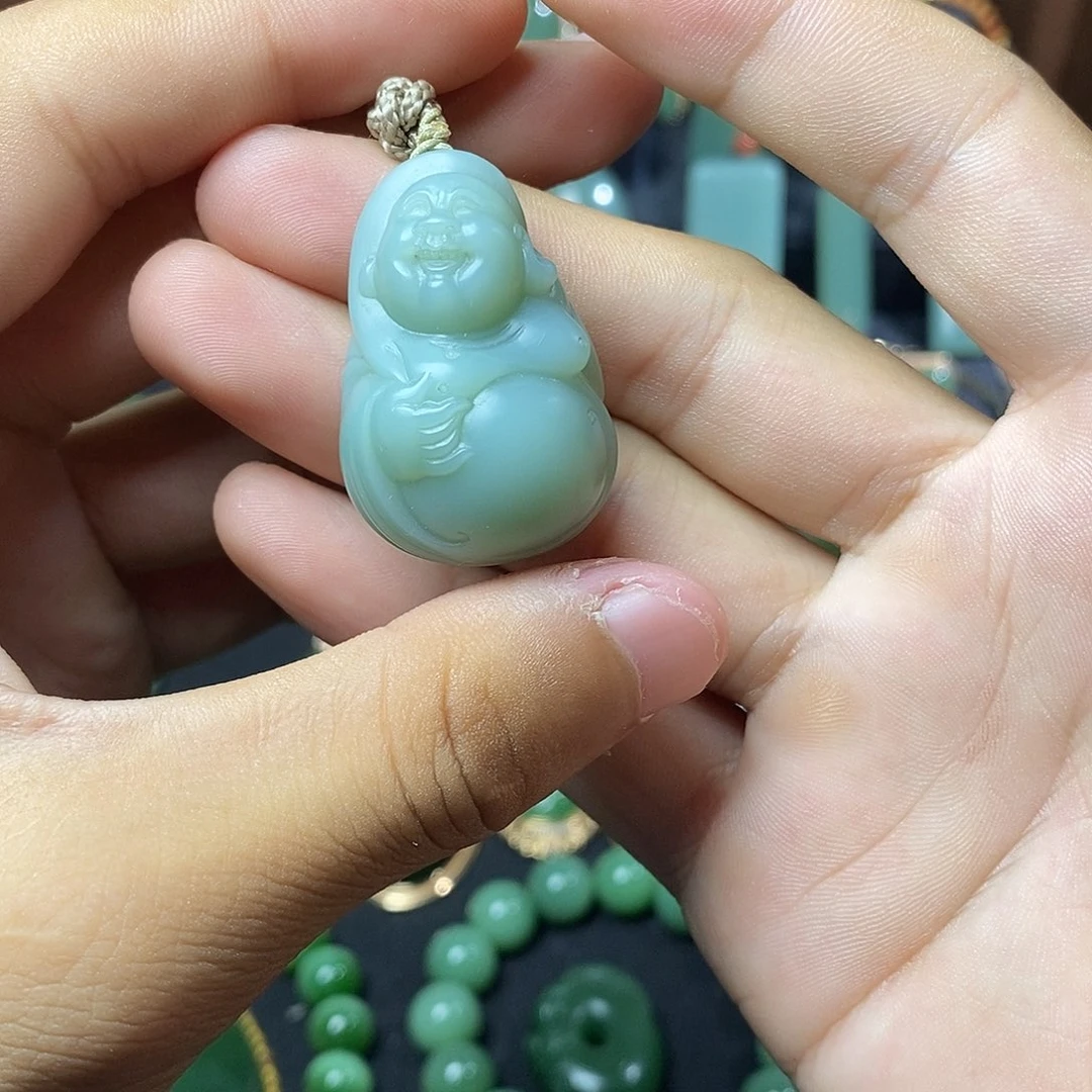 吊坠(不含链)未镶嵌和田玉（碧玉）