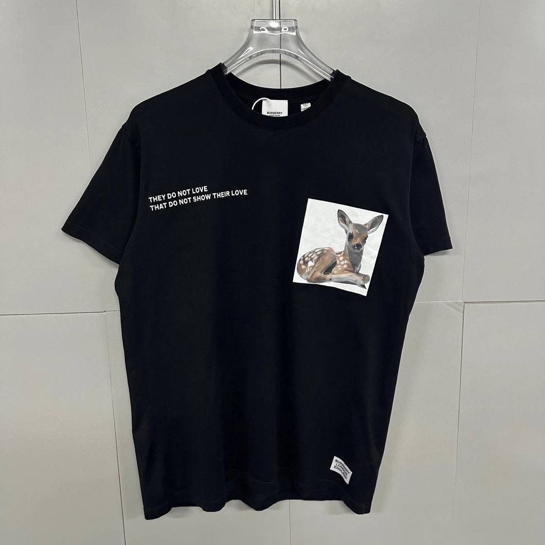 99新  Burberry巴宝莉 小鹿印花短袖T恤 XXS码  D19962