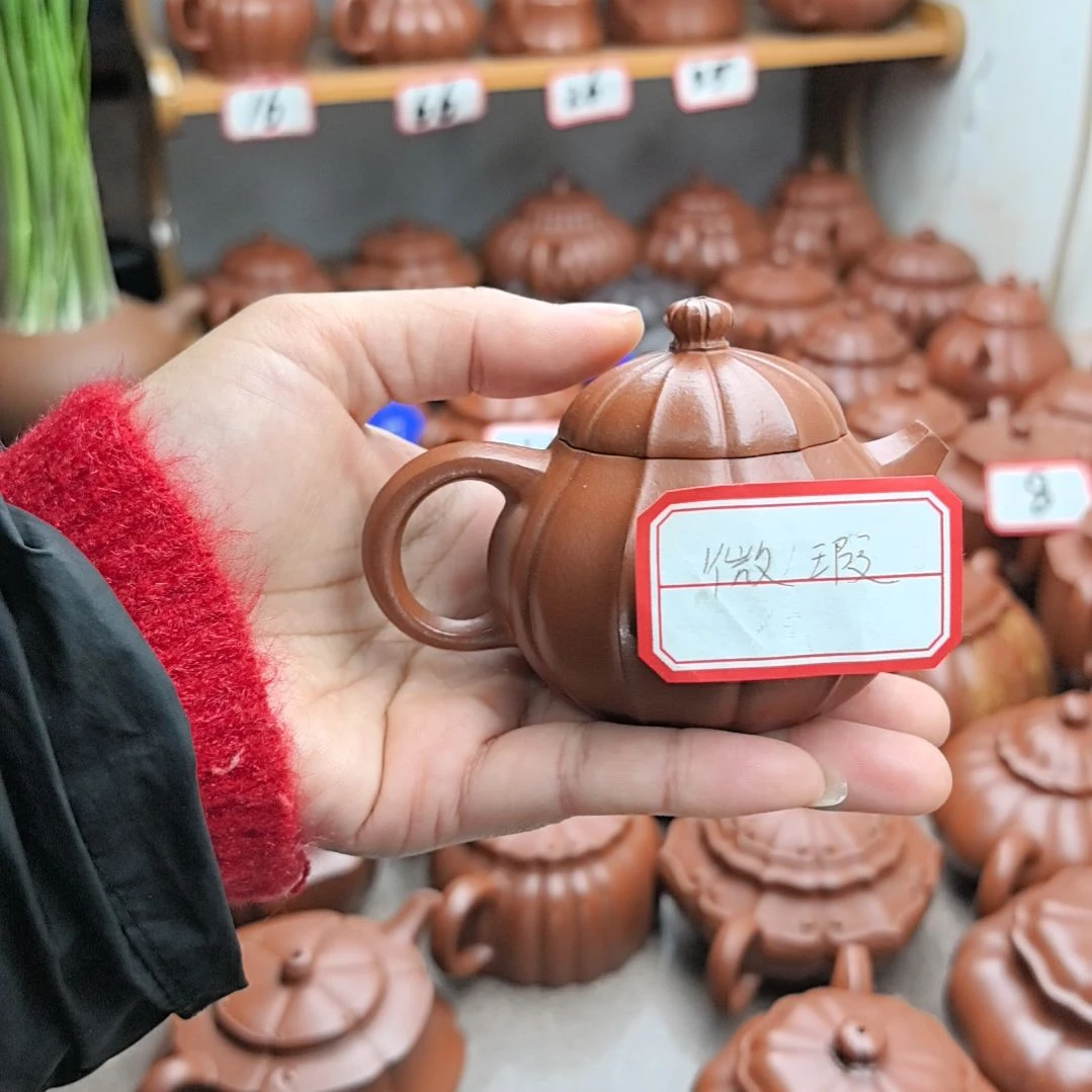 茶壶紫砂朱泥筋纹龙旦100