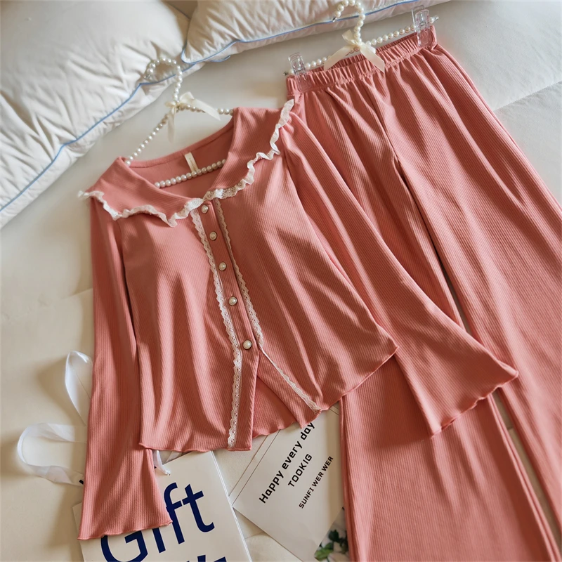 庆同薄绒软糯长袖睡衣女春秋冬季德绒甜美少女休闲保暖家居服套装