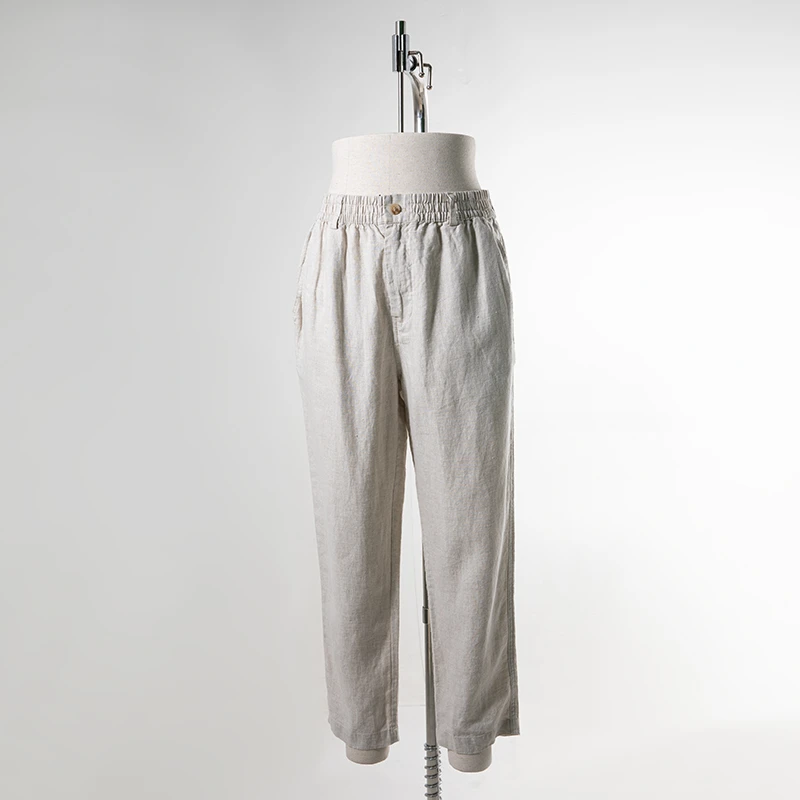 【1220活动节】【天花板女士休闲裤纯色织亚麻】6005针织时尚百搭