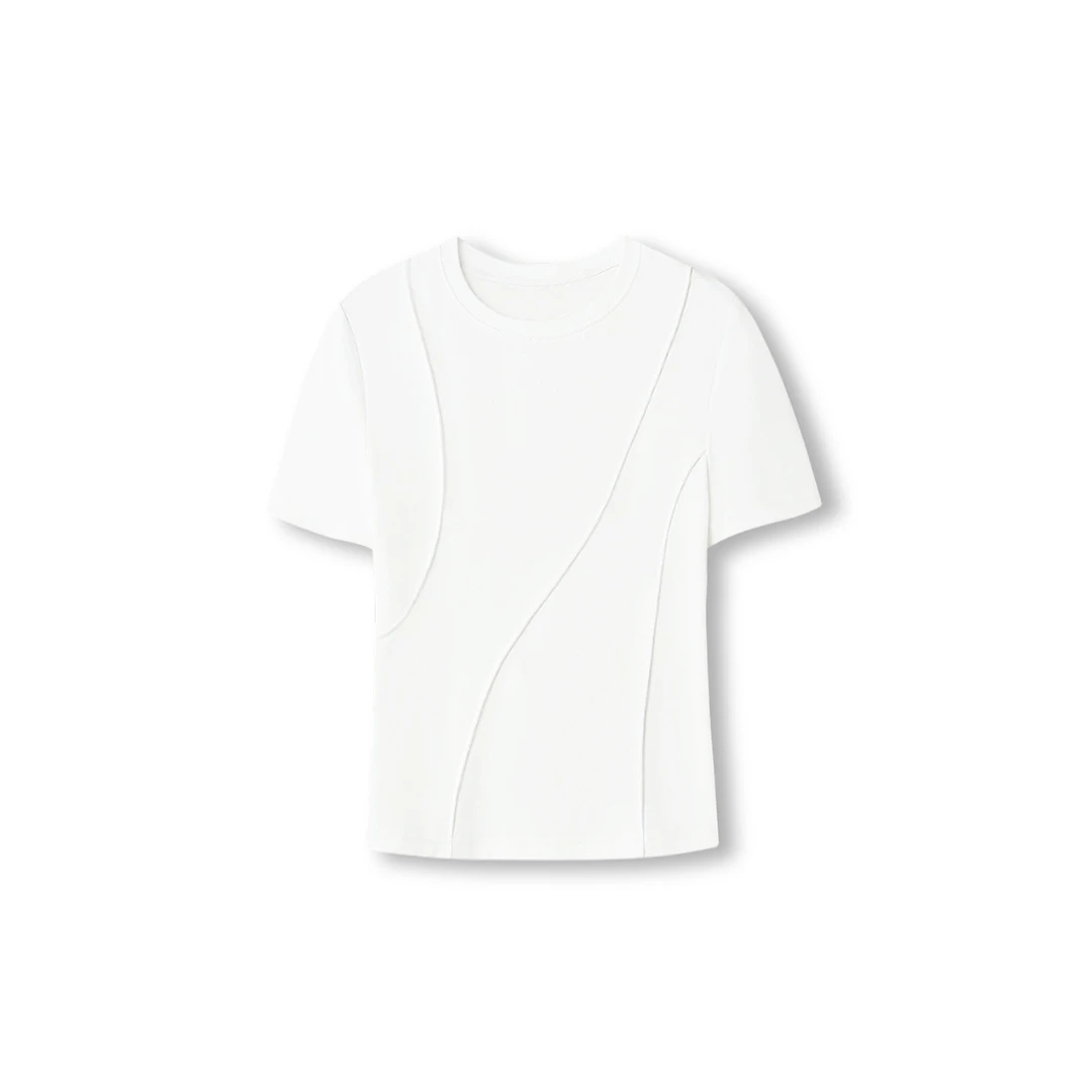 【白色】25年(劳R)立体解构箱型T恤（25T0812）【326】