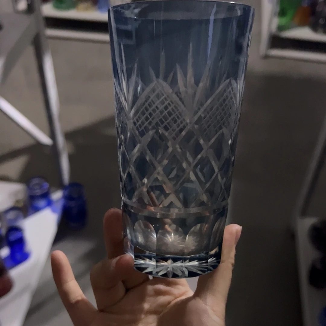 水晶玻璃高脚款微瑕一个