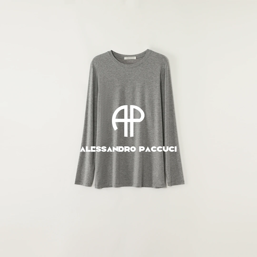 AP洛哥53151TT【冬日面膜T/长袖】莱赛尔圆领多色时尚百搭T恤