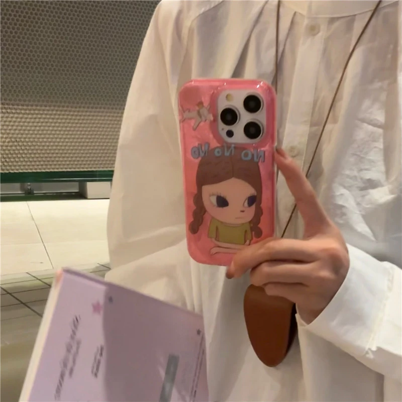 日韩卡通奈良美智适用苹果16手机壳iphone15promax全包14防摔13女