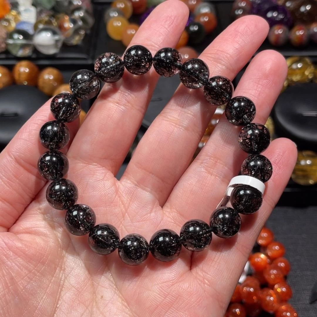 水晶手链未镶嵌黑发晶10mm