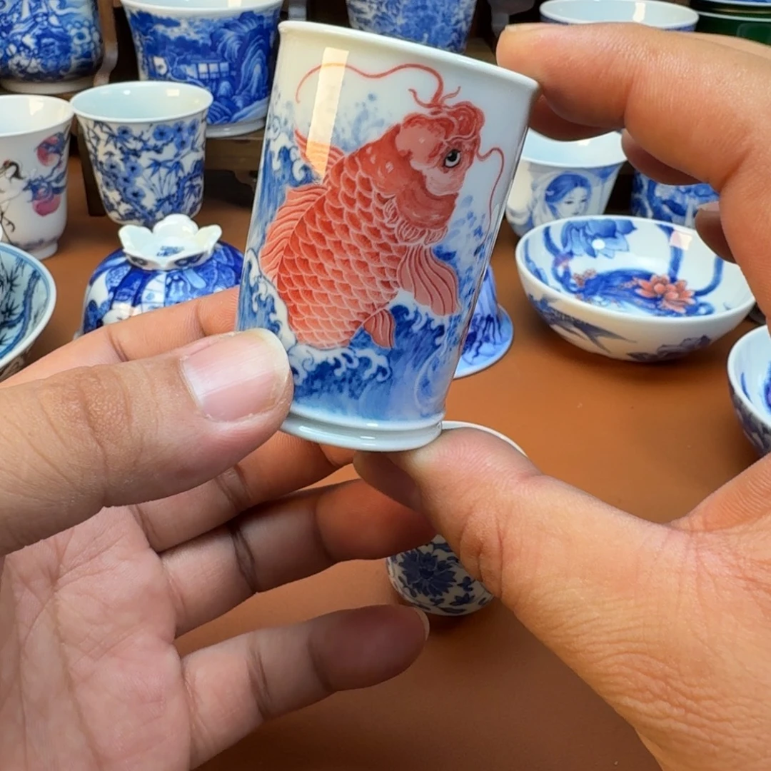 ****干陶杯子景德镇全手工手绘陶瓷