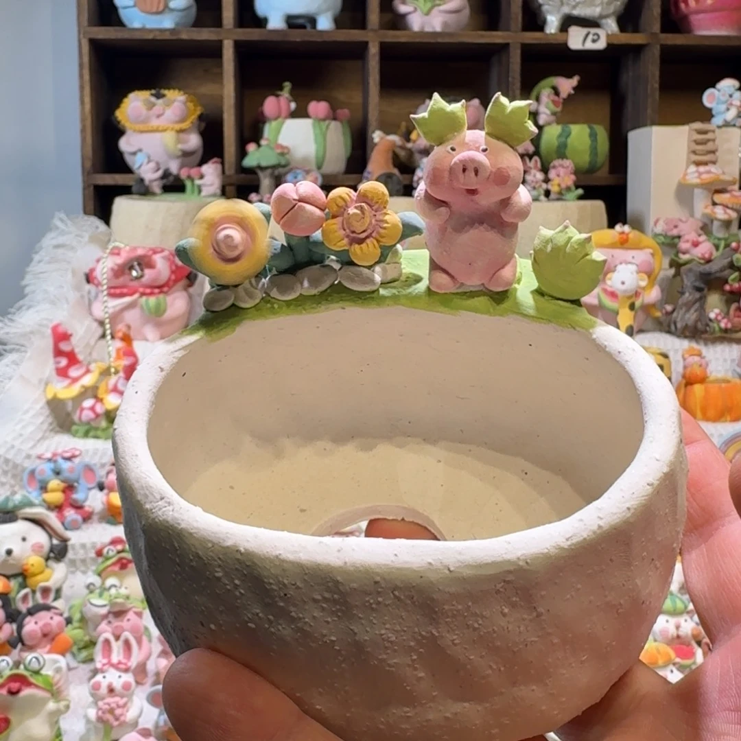 厂家直销手工花盆摆件