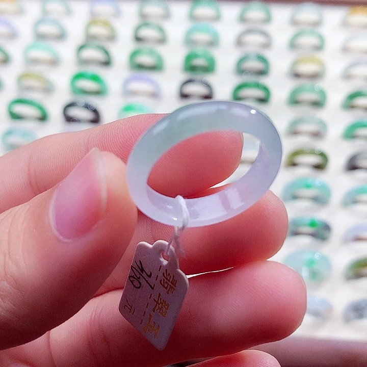 翡翠未镶嵌戒指20-21号