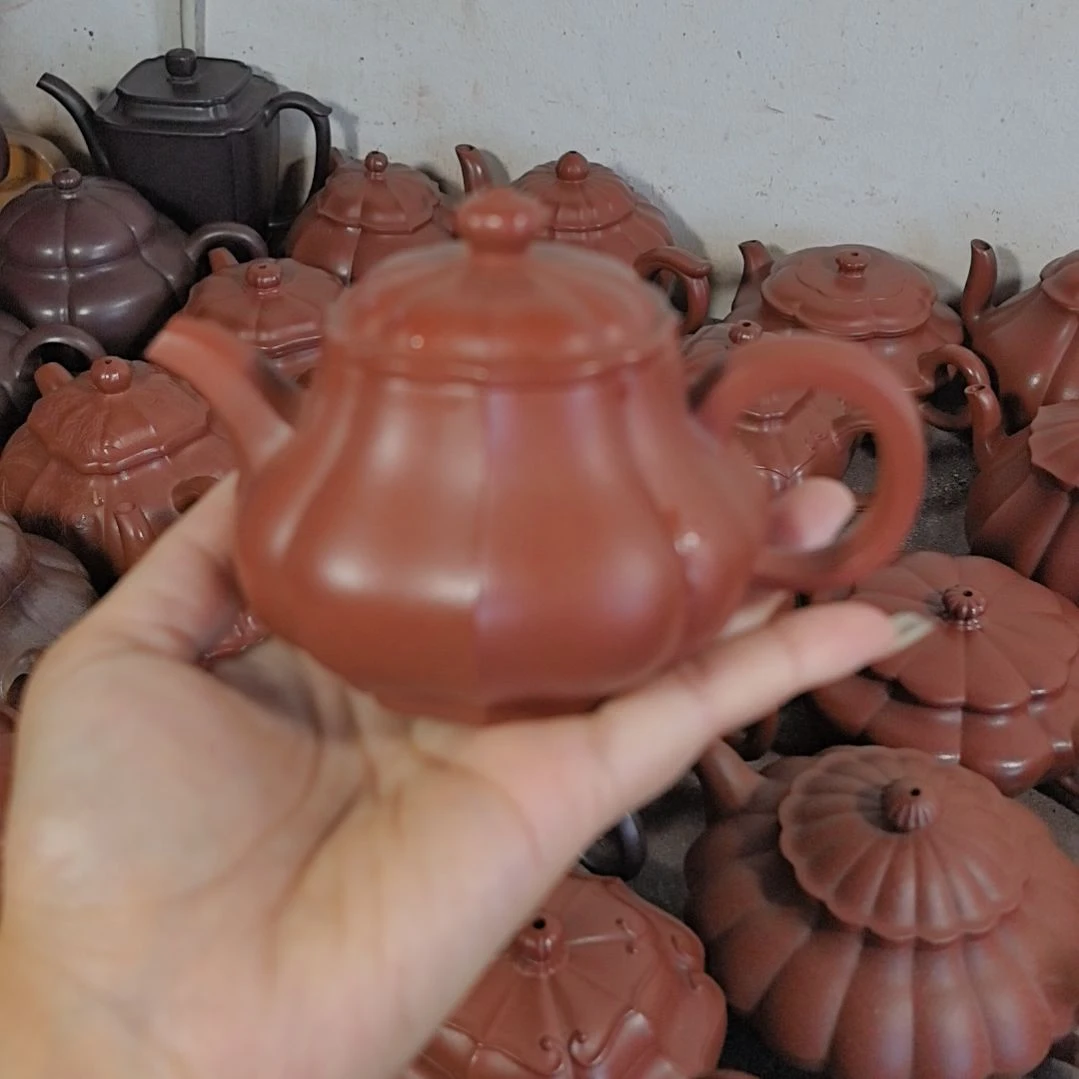 茶壶紫砂朱泥筋纹惊云200cc