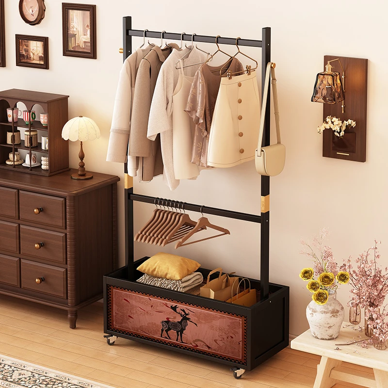 落地挂衣架卧室2025新款收纳柜一体多功能可移动房间衣帽架
