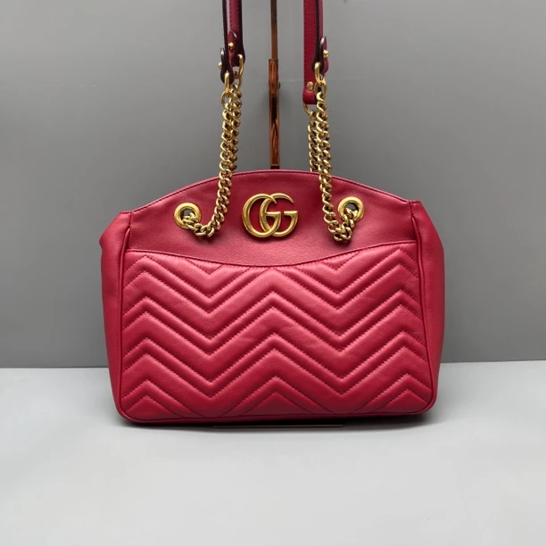 95新 GUCCI/古驰 红金marmont系列托特包 尺寸29*19 SV17841