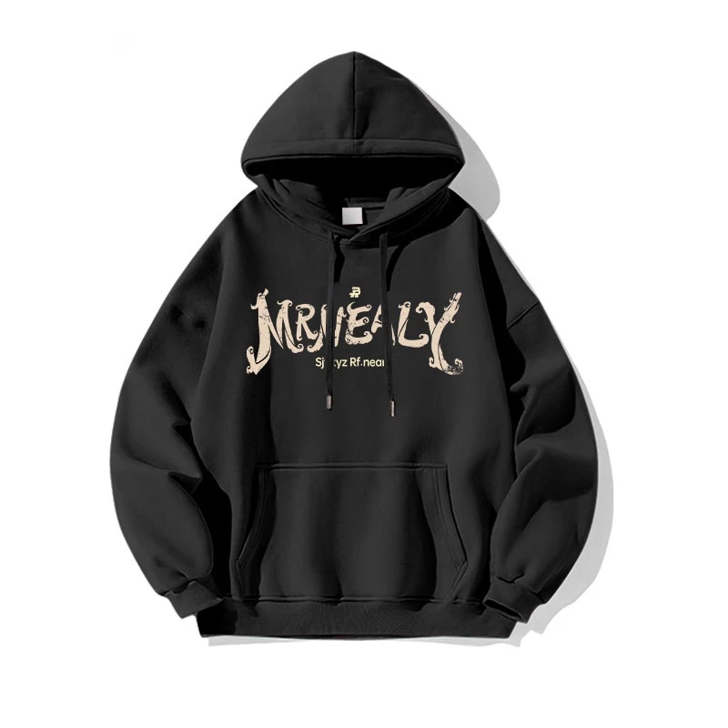 特大码300斤连帽卫衣男秋冬加绒加厚美式高街潮牌宽松春秋男外套