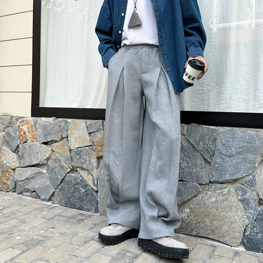 CGSYJ春季新款宽松休闲裤男潮长裤韩版阔腿裤拖地裤男生直筒裤子
