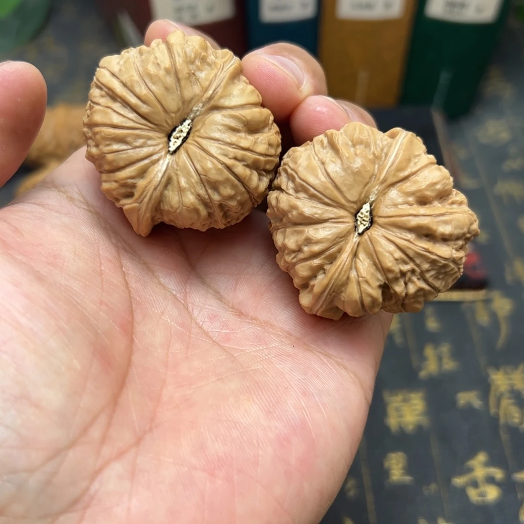 文玩核桃把件43南瓜墩狮子头打好底