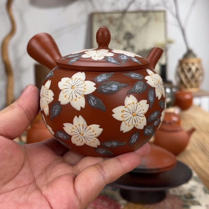 常滑玉光清月合作茶壶