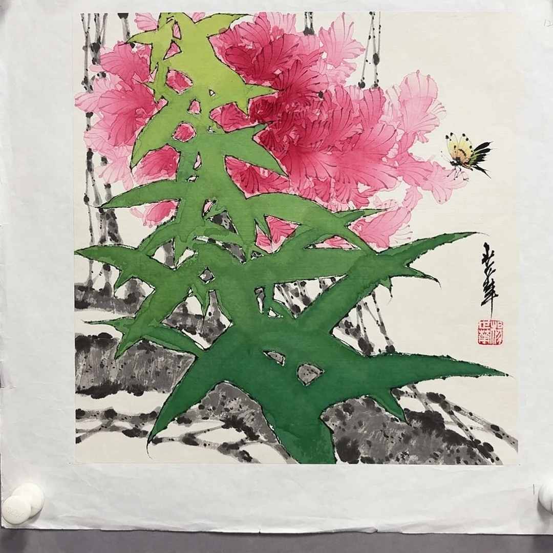 国画亲笔手绘放心去藏
