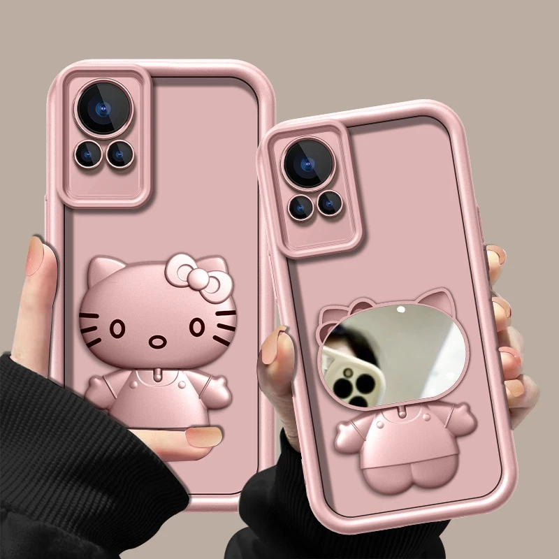 适用【华为nova12ultra】金属漆香槟粉高级感猫咪支架手机壳防摔女