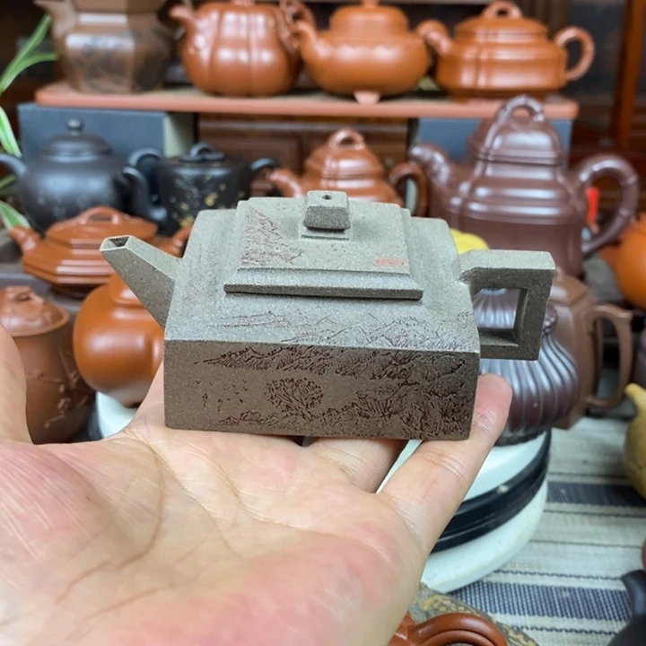 茶壶紫砂方山逸士120cc原矿特高温老青段特价